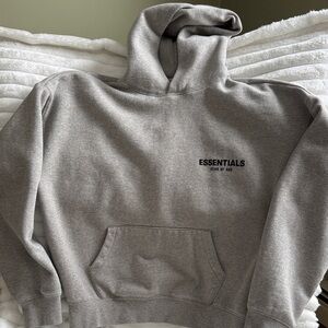 Essentials Fear of God Heather Gray Men's Hoodie- small